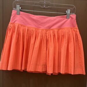 Lululemon Women Pleat To Street Skirt Pink Coral Size 6 EUC Tennis Skirt
